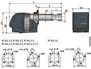 Горелка жидкотопливная DeDietrich M 301-2 S 77-166 кВт одноступенчатая (M301-2S)