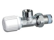 Вентиль терморегулирующий FAR угловой с горизонтальной буксой 1/2" М24х19