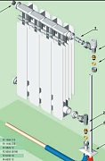 Переходник телескопический  FAR 1/2", хром., удлинение 35-60 мм