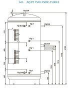 Буферный накопитель Hajdu без теплообменников AQ PT6 1500, без изоляции