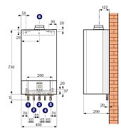 Котел газовый DeDietrich ZENA MS 24 MI настенный двухконтурный 24 кВт с ОК сгор.(CZB46224352-)