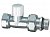 Вентиль запорный FAR прямой 1/2" ВР,  EPDM (counterpart FV 1400 12)