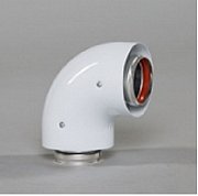 Отвод Gekon 90°, 60/100 Добор коаксиального дымохода