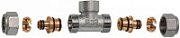 Тройник FAR 1/2"(ВР) с 2 концовками для м/п труб 16х2