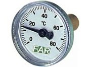 Термометр FAR 0-80С, зонд 36 мм, O 40 мм, торцевое соединение 3/8"