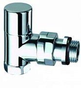 Вентиль запорный FAR TOPLine угловой 1/2” ВР, серебро, с уплотнением EPDM