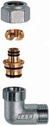 Угольник FAR 1/2" НР с концовкой для м/п труб 20х2