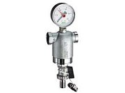 Фильтр FAR промывной 1/2" ВР-ВР, с манометром, 300мкм, Max: 95 °C, 25 бар