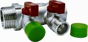 Коллектор Euros с отсекающими шаровыми кранами 3 выхода 1" x 1/2" (Арт.:EU.ST3042285 3х1х12)