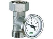 Вставка хромированная FAR 3/4"евроконус с термометром ( 0-80 С)