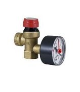 Клапан предохранительный с манометром RBM ВВ 1/2" 1.5 BAR