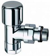 Клапан FAR термостатический угловой серии TOP LINE, серебро, М24х19, 1/2"EPDM