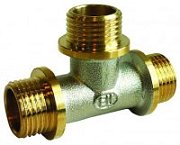 Тройник Euros с тремя переходами на наружную резьбу 1/2" (Арт.:EU.ST3026030 12)