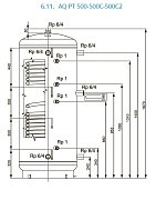 Буферный накопитель Hajdu без теплообменников AQ PT6 500, без изоляции