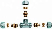 Тройник FAR 1/2" с 3 концовками для м/п труб 16х2