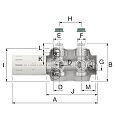 Комплект Simplex универсальный Н-образный нижнего подключения рад-ра Design(серебро) с термоголовкой