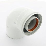 Коаксиальный отвод полипропиленовый 87°, диам. 60/100 мм, HT (Арт.:KHG 71405971)