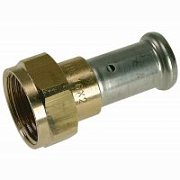 Муфта Henco накидная гайка, плоское уплотнение, латунь пресс, 20x1/2"