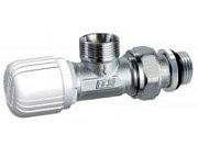 Вентиль терморегулирующий FAR угловой с горизонтальной буксой 1/2" М24х19, EPDM