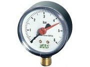 Манометр FAR 1/4"(радиальное соед.), 0-6 бар, 20-80 °C, O 63 мм,