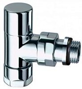 Вентиль Far запорный угловой 1/2" гайка М24х19 TopLine (серебро), с EPDM