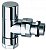 Вентиль Far запорный угловой 1/2" гайка М24х19 TopLine (серебро), с EPDM