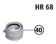 Переходник De Dietrich воздух-дымовые газы, диам. 80/125 мм NANEO (HR68)