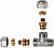 Тройник FAR 1/2"(НР) с 2 концовками для м/п труб 16Х2