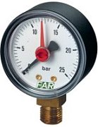 Манометр FAR 1/4" (радиальное соед.) 50мм, 0-6 бар.