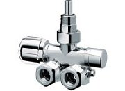 Узел термостатический FAR левосторонний универсальный 1/2", гайка М24х19 (сереб.)